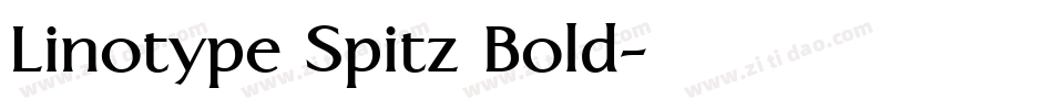 Linotype Spitz Bold字体转换
